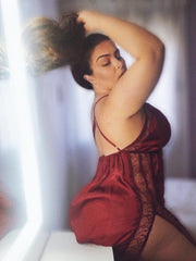 Load image into Gallery viewer, Sleeveless V-neck Lace Sexy Nightdress Lingerie
