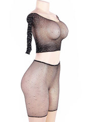 Load image into Gallery viewer, Rhinestone Fishnet Set
