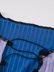 Load image into Gallery viewer, Long Sleeve Front Lace-Up Top &amp; Skirts
