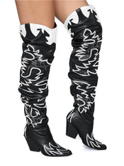 Load image into Gallery viewer, Thigh High Cowboy Boots
