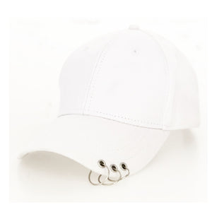 Adjustable Baseball Hat With Ring
