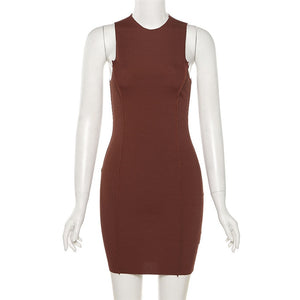 Sleeveless Ribbed Bodycon Dress