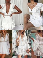 Load image into Gallery viewer, See Through Flared Sleeve Beach Wear
