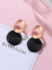 Load image into Gallery viewer,  Black &amp; Gold Acrylic Earrings
