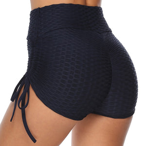 Side Tie High Waisted Booty Shorts 