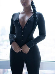Load image into Gallery viewer, Long Sleeve Bodycon Jumpsuit
