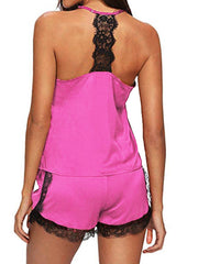 Load image into Gallery viewer, Lace Trim Cami Top &amp; Bottoms
