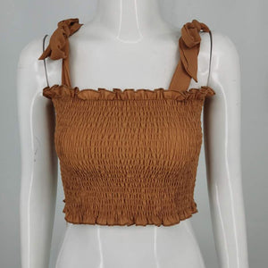 Tube Crop Top with Bow Tie 