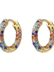 Load image into Gallery viewer, Women CZ Rainbow Earrings Cubic Zirconia - vendach
