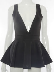 Load image into Gallery viewer, Deep V-Neck Petal Dress
