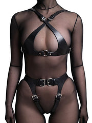 Load image into Gallery viewer, Faux Leather Lingerie Harness
