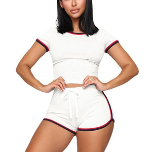 Sexy Crop Top + Shorts Tracksuit - vendach