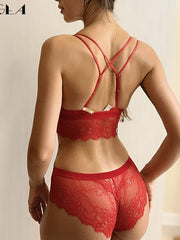 Load image into Gallery viewer, Velvet &amp; Lace Bra and Underwear
