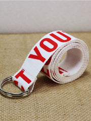 Load image into Gallery viewer,  Unisex Canvas Belts Letters Printed D Ring Double Buckle 
