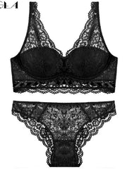 Load image into Gallery viewer, Deep V Lace Bra &amp; Panties
