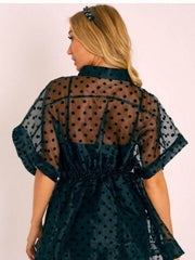 Load image into Gallery viewer, Polka Dot  Sheer Dress
