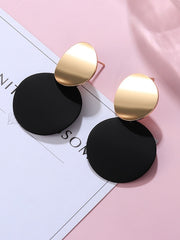 Load image into Gallery viewer,  Black &amp; Gold Acrylic Earrings
