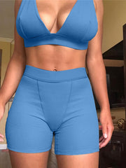 Load image into Gallery viewer,  Crop Tank Top &amp; Track Shorts
