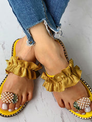 Load image into Gallery viewer, Pearl Pineapple Sandals
