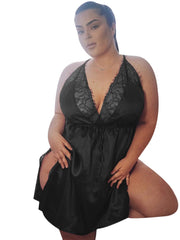 Load image into Gallery viewer, Sleeveless V-neck Lace Sexy Nightdress Lingerie
