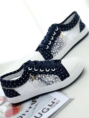 Load image into Gallery viewer, Lace &amp; Canvas Sneakers
