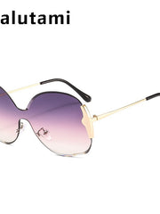 Load image into Gallery viewer, Rimless One Piece Metal Frame Women&#39;s Sunglasses
