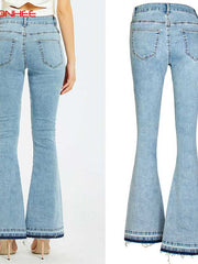 Load image into Gallery viewer, Embroidered Flare Legs  Jeans
