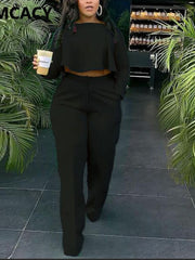 Load image into Gallery viewer, Long Sleeve Crop Top &amp; Pants
