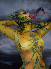 Load image into Gallery viewer, Halloween Animal Cosplay Costume Lady Nightclub Role Playing Costume Lizard Pattern Printing Jumpsuit Club Party Show Jumpsuits