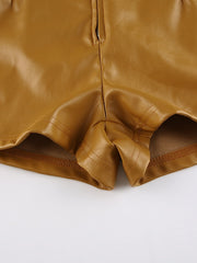 Load image into Gallery viewer, Faux Leather Botton Romper
