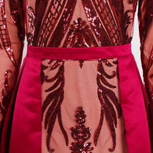 Sheer Sequin Gown