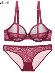 Load image into Gallery viewer, Sheer Bra &amp; Panties Lingerie Set
