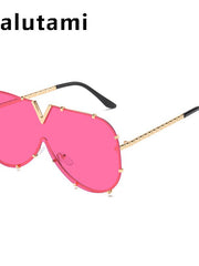 Load image into Gallery viewer,  Vintage Shield Sunglasses For Women