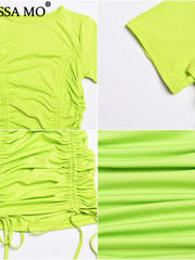 Load image into Gallery viewer, Drawstring Ruched Dress 
