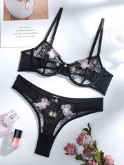 Load image into Gallery viewer, Floral Embroidered Lingerie Set
