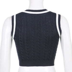 Knitted Sweater Crop Top