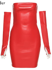 Load image into Gallery viewer, Faux Leather Dress
