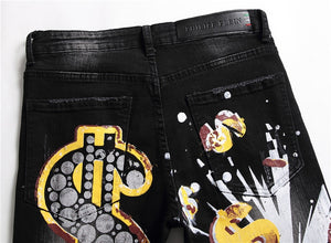 Graphic Print Jeans