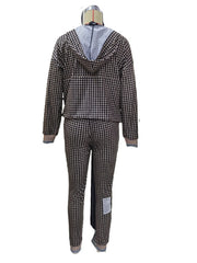 Load image into Gallery viewer, Long Sleeve Plaid Top &amp; Pants Set
