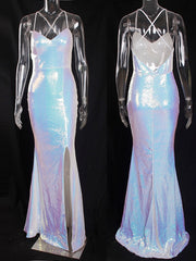 Load image into Gallery viewer, White Sequined Gown
