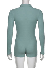 Load image into Gallery viewer, Long Sleeves Ribbed Romper
