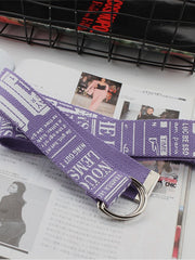 Load image into Gallery viewer,  Unisex Canvas Belts Letters Printed D Ring Double Buckle 
