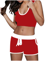 Load image into Gallery viewer, Crop Top &amp; Shorts Outfit
