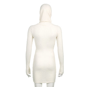 Long-Sleeve Hooded Dress