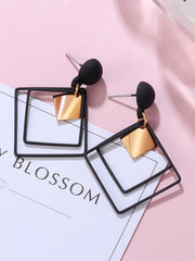 Load image into Gallery viewer,  Black &amp; Gold Acrylic Earrings
