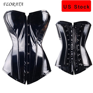 Faux Leather Corset