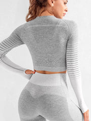Load image into Gallery viewer, Long Sleeve Top &amp; Legging Fitness Outfit
