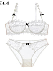 Load image into Gallery viewer, Floral Lace Bra &amp; Side Lace Panties
