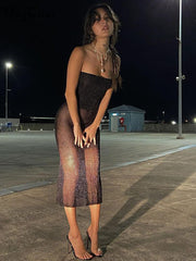 Load image into Gallery viewer, Off-Shoulder Mesh Dress
