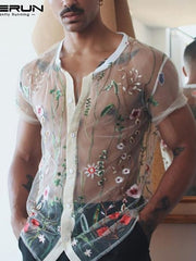 Load image into Gallery viewer, Embroidered Sheer Shirt
